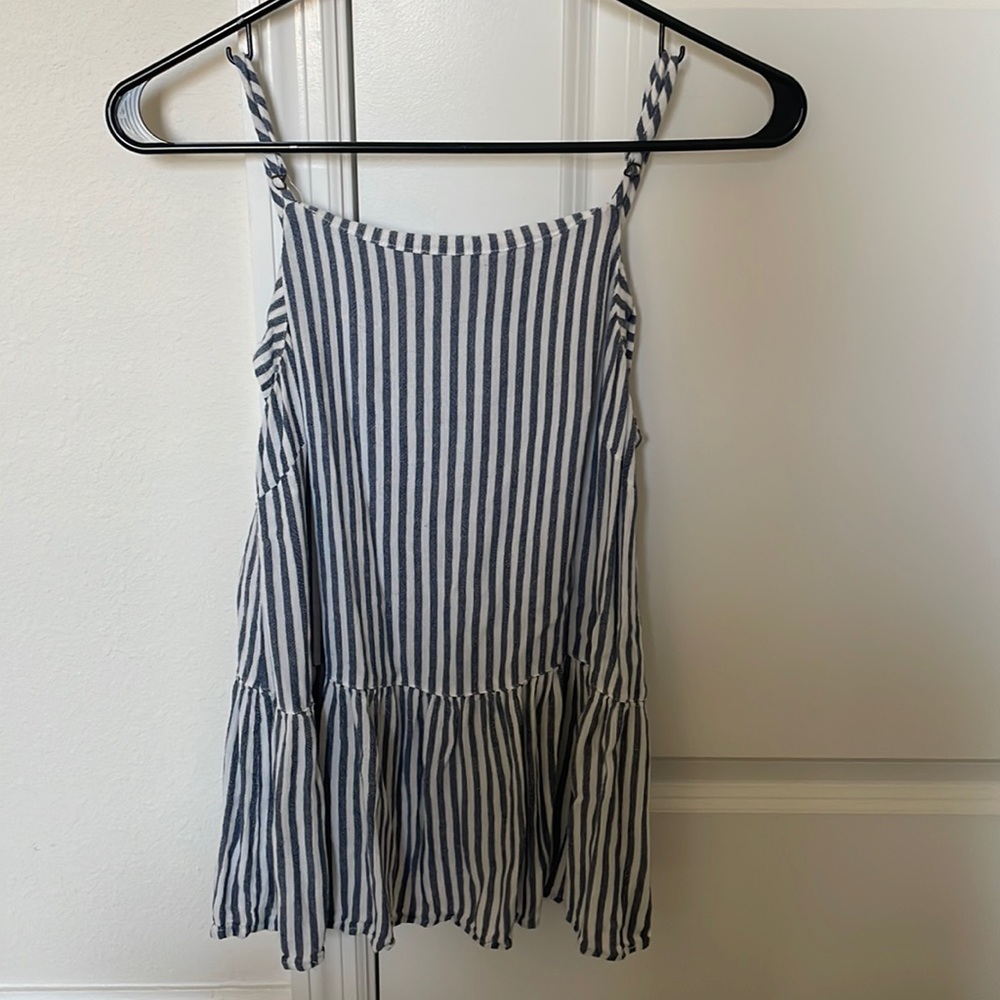 Striped flowy tank top